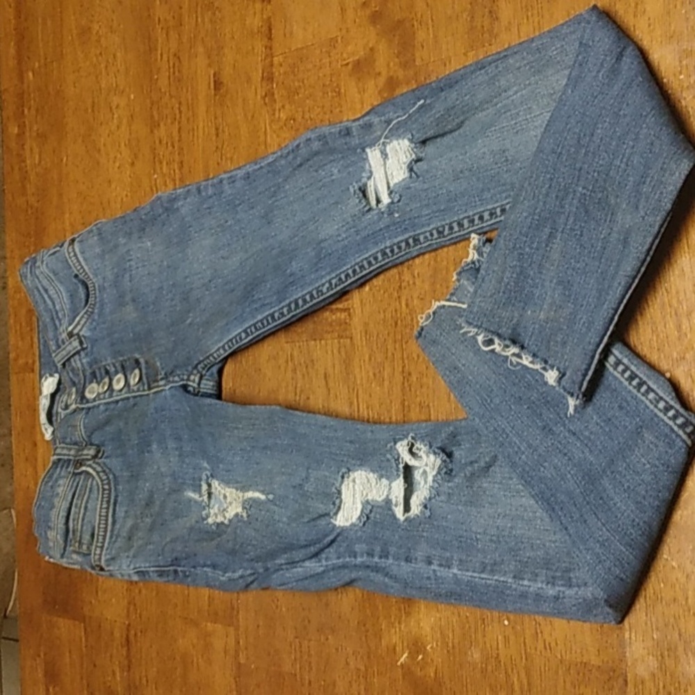 Free people distressed skinny jeans